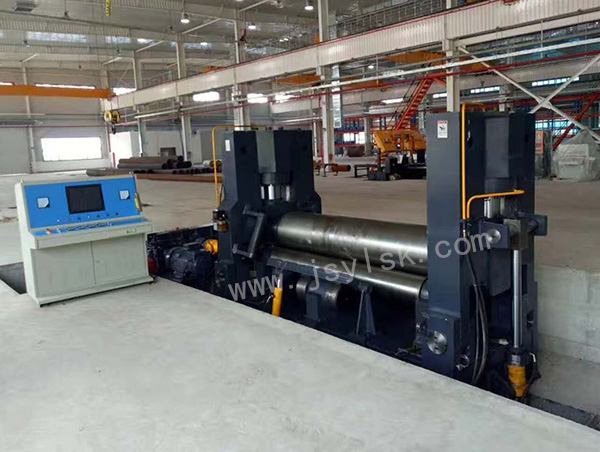 水平下调式卷板机